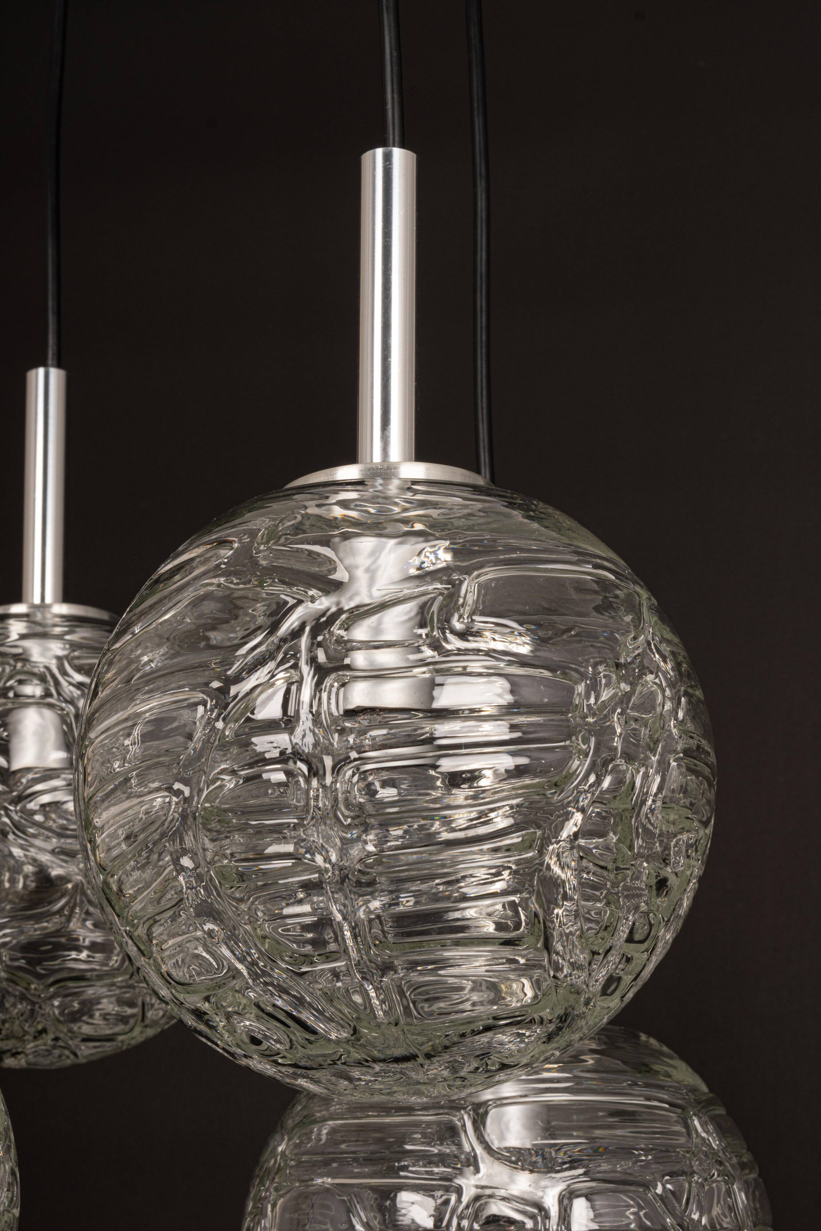 Cascading chandelier in Murano glass by Doria, Germany, 1970s.