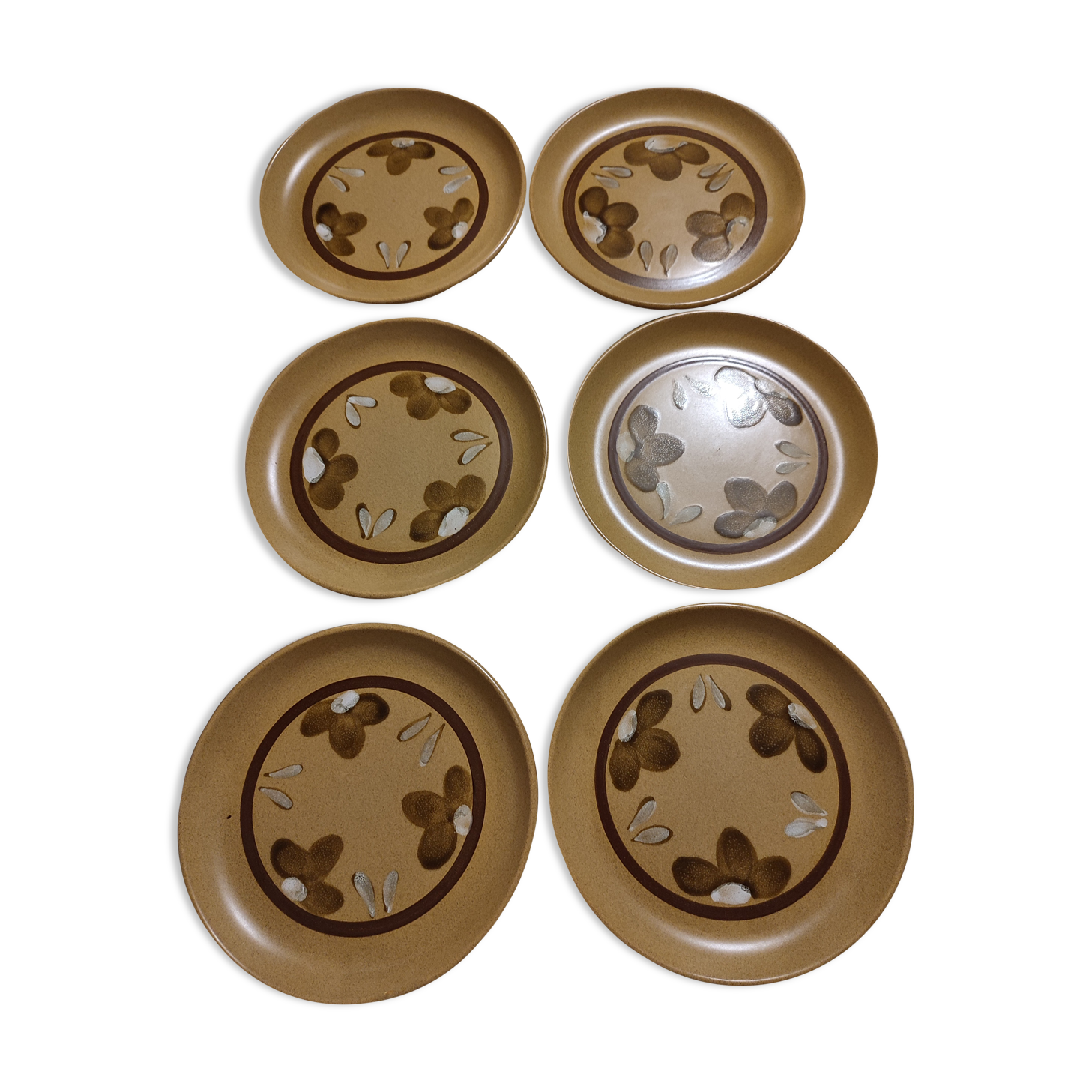 Set of 6 plates house art Sarreguemines