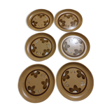 Set of 6 plates house art Sarreguemines