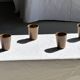 Lot de 5 tasses/mugs vintage en grès émaillé brun miel Grès Village H9 D8