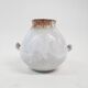 Vase en céramique émaillée blanche par Mobach, Pays-Bas, années 1950.