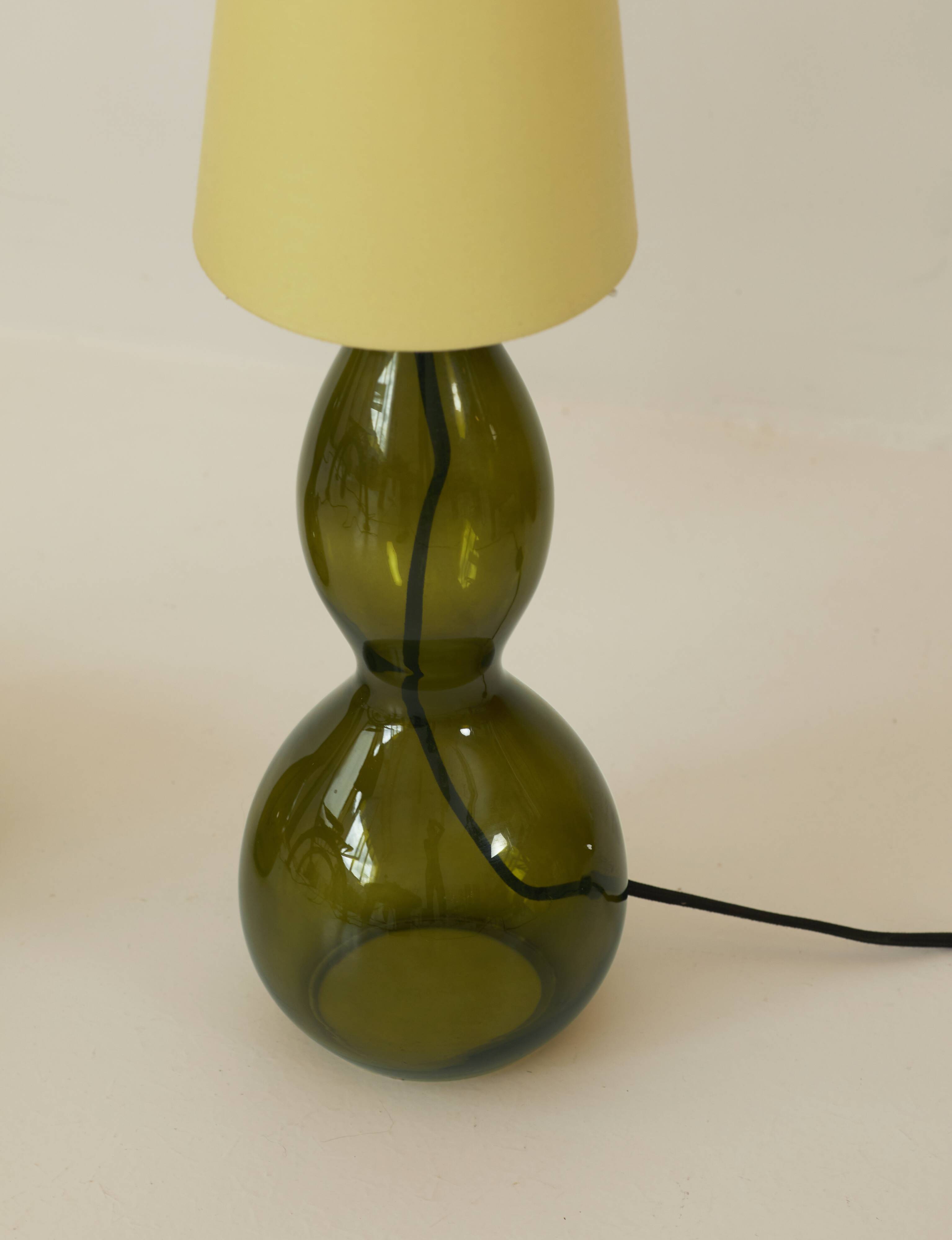 Large vintage Ikea table lamp "Ljusås Salbo" (2009) in glass