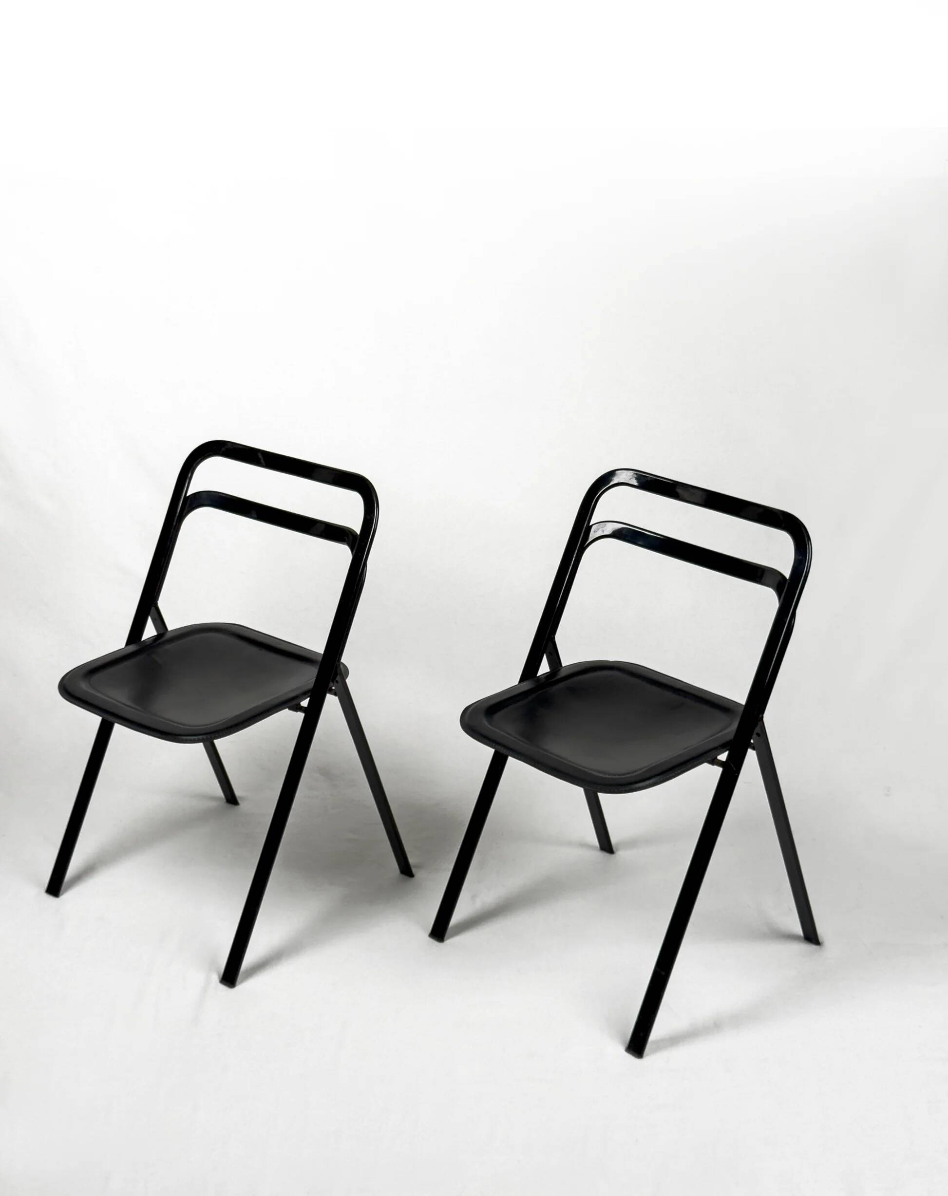 Lot de 4 chaises pliantes « Clio » de Giorgio Cattelan