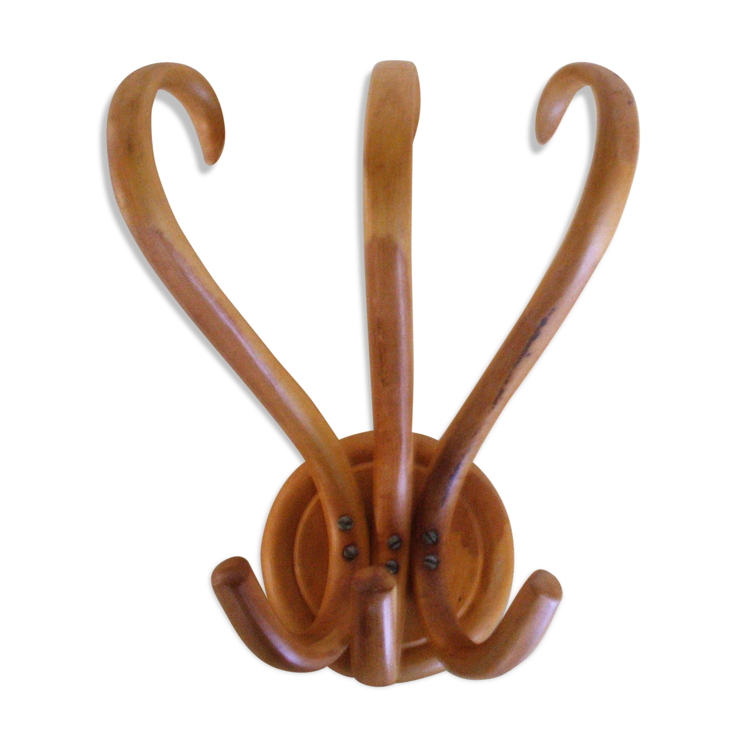 Coat rack curved wooden