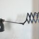 Black Industrial Soviet Scissor Wall Lamp, 1960s