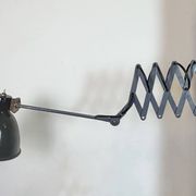 Black Industrial Soviet Scissor Wall Lamp, 1960s