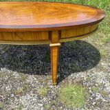 Grande Table Ovale Marquetée 5 Allonges L4,40m