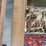 Pair of ceramic and metal nesting tables 1970