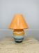 80s glass mushroom lamp, vintage