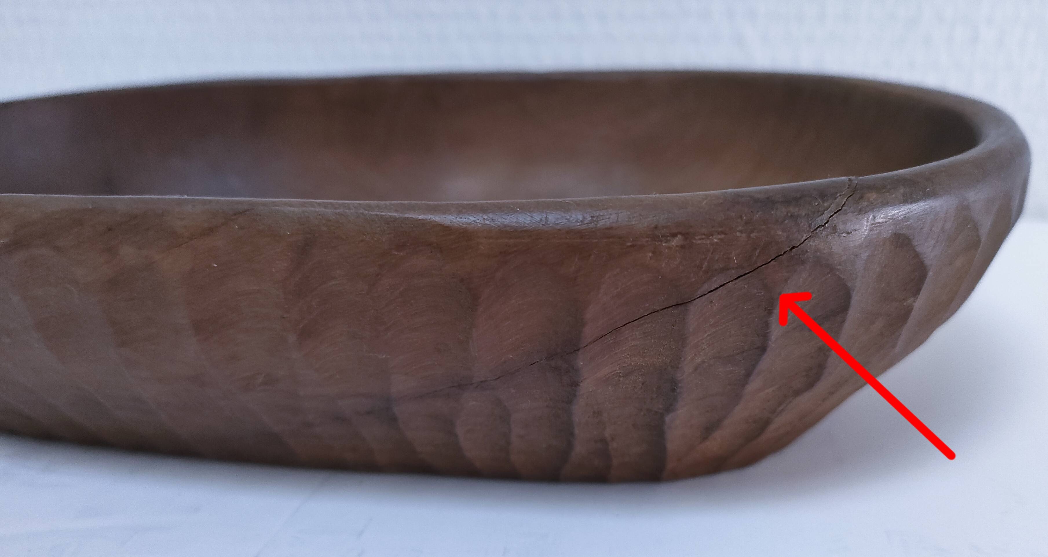 Solid wood pocket emptier, gouged