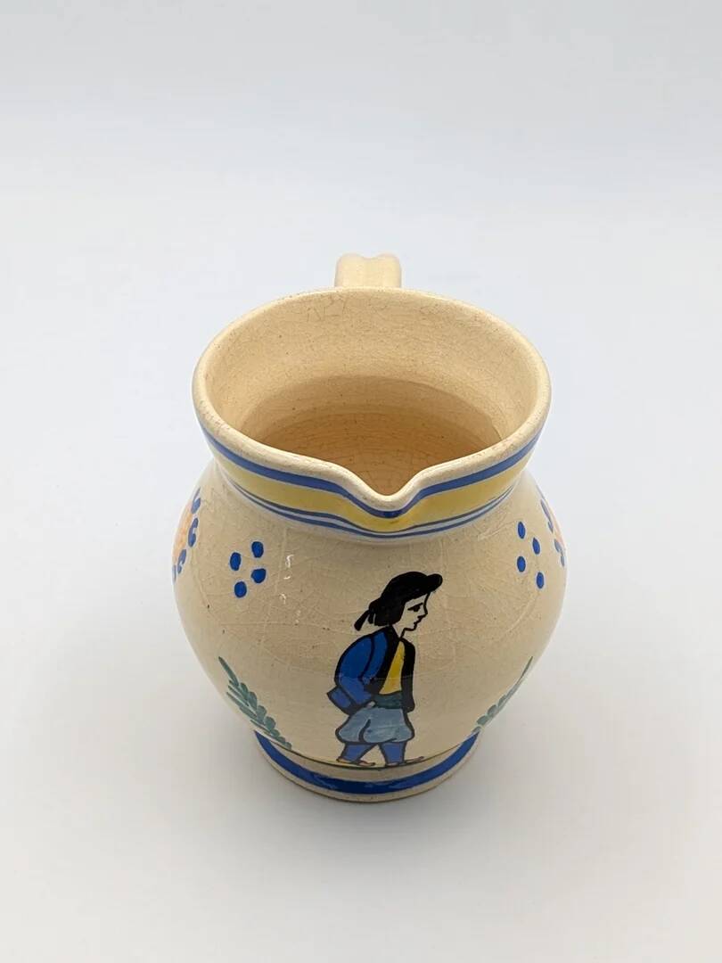 Earthenware jug from Quimper – signed Yvon Roy "La Rochelle"