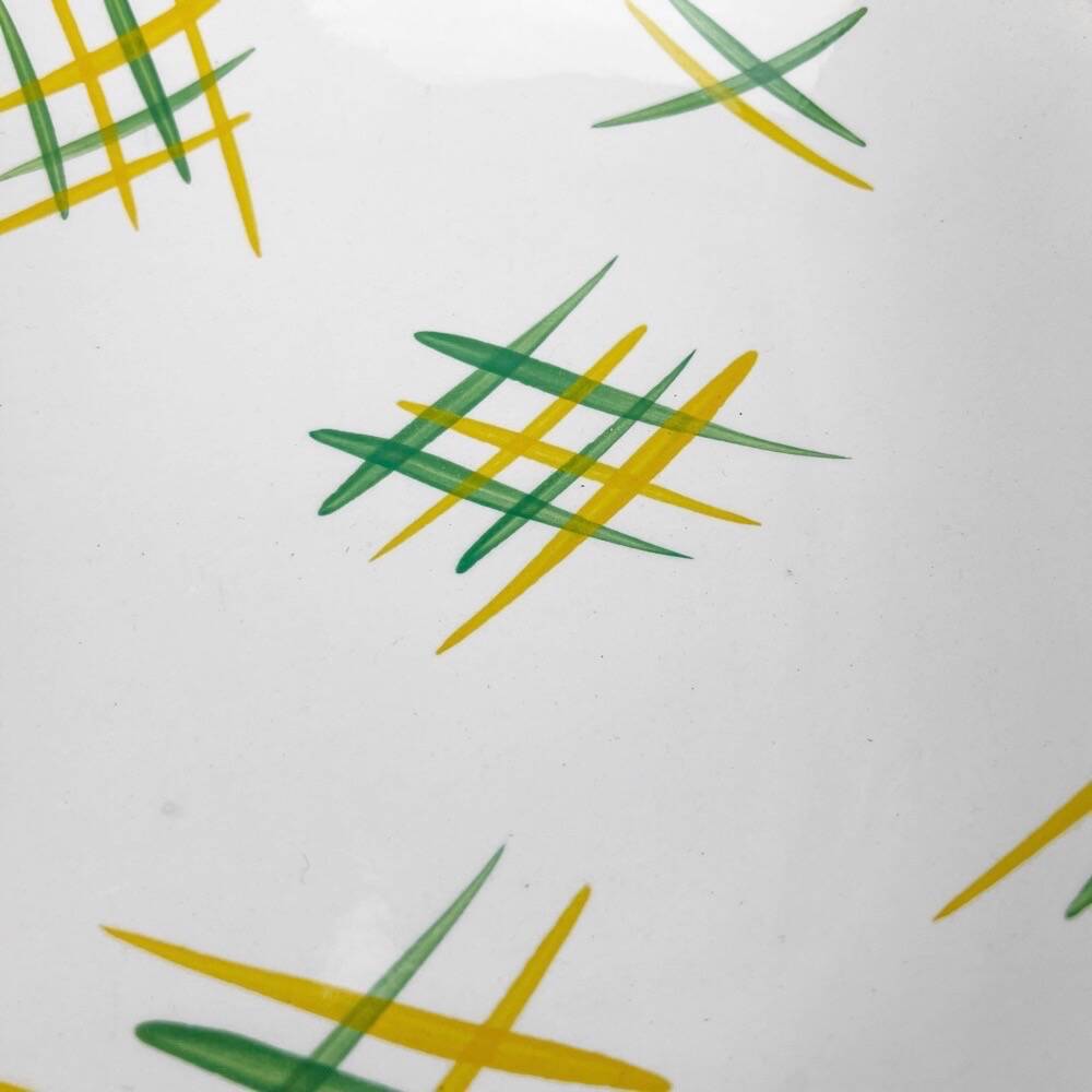 Lunéville Badonvillers graphic serving dish from the 50s