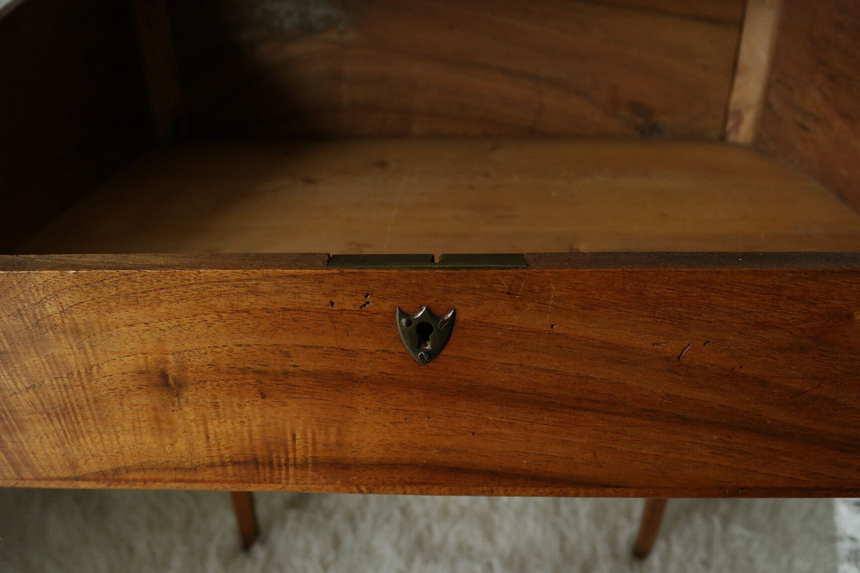 Old schoolboy walnut desk