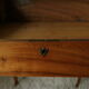 Old schoolboy walnut desk