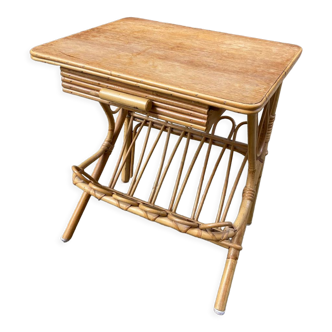 Rattan bedside table