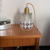 Textured glass pendant in the style of Doria Leuchten (1960)