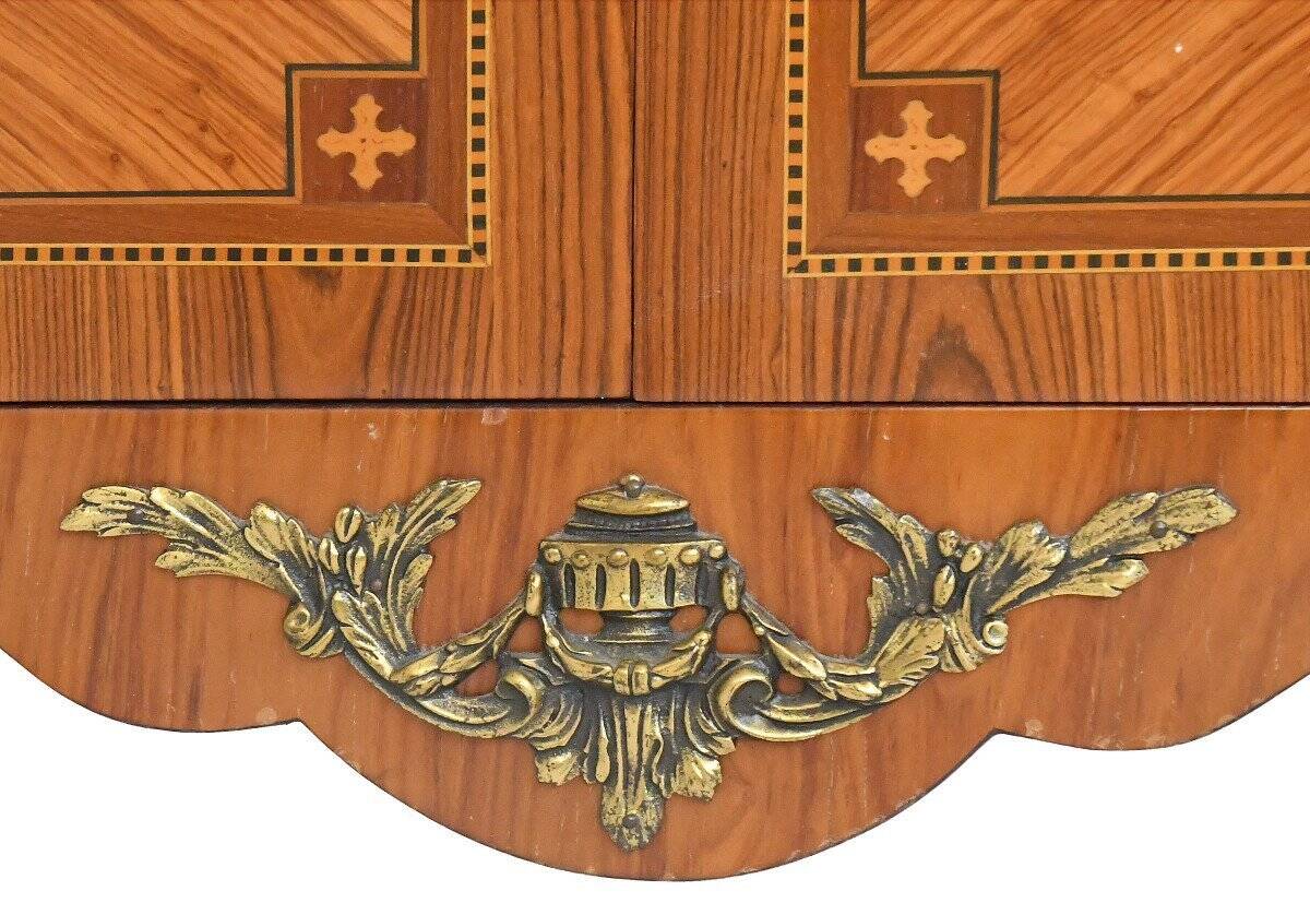 Transitional style secretary in marquetry