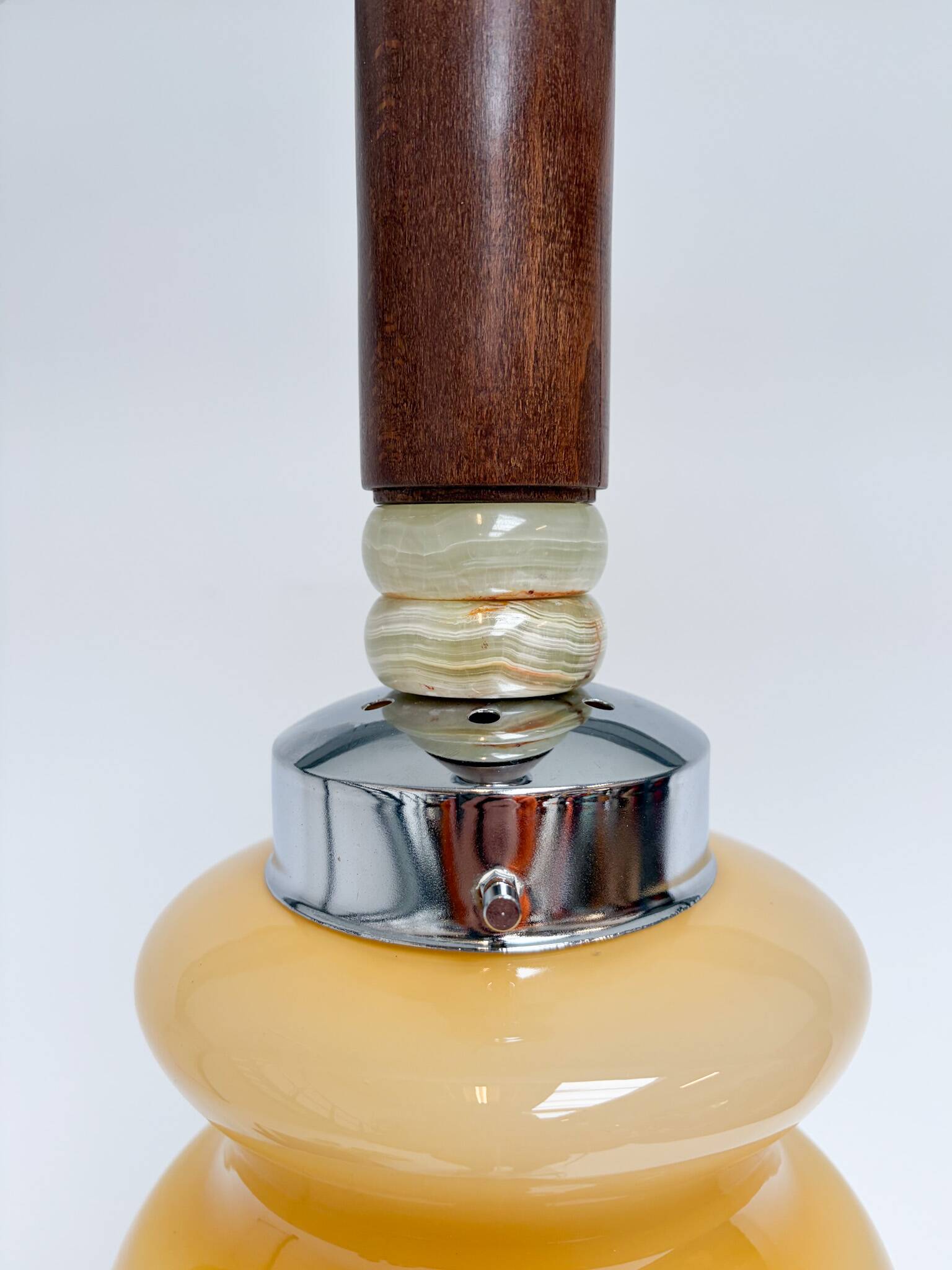 Amber colored Murano glass ceiling lamp from Italy, 1960s