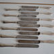 12 couteaux de table ancien metal argente monogramme