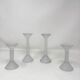 Lot de 4 bougeoirs en verre sable