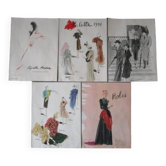 Lot of 5 1940s fashion advertisements