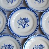 12 dessert plate decorated with earthenware in sarreguemines