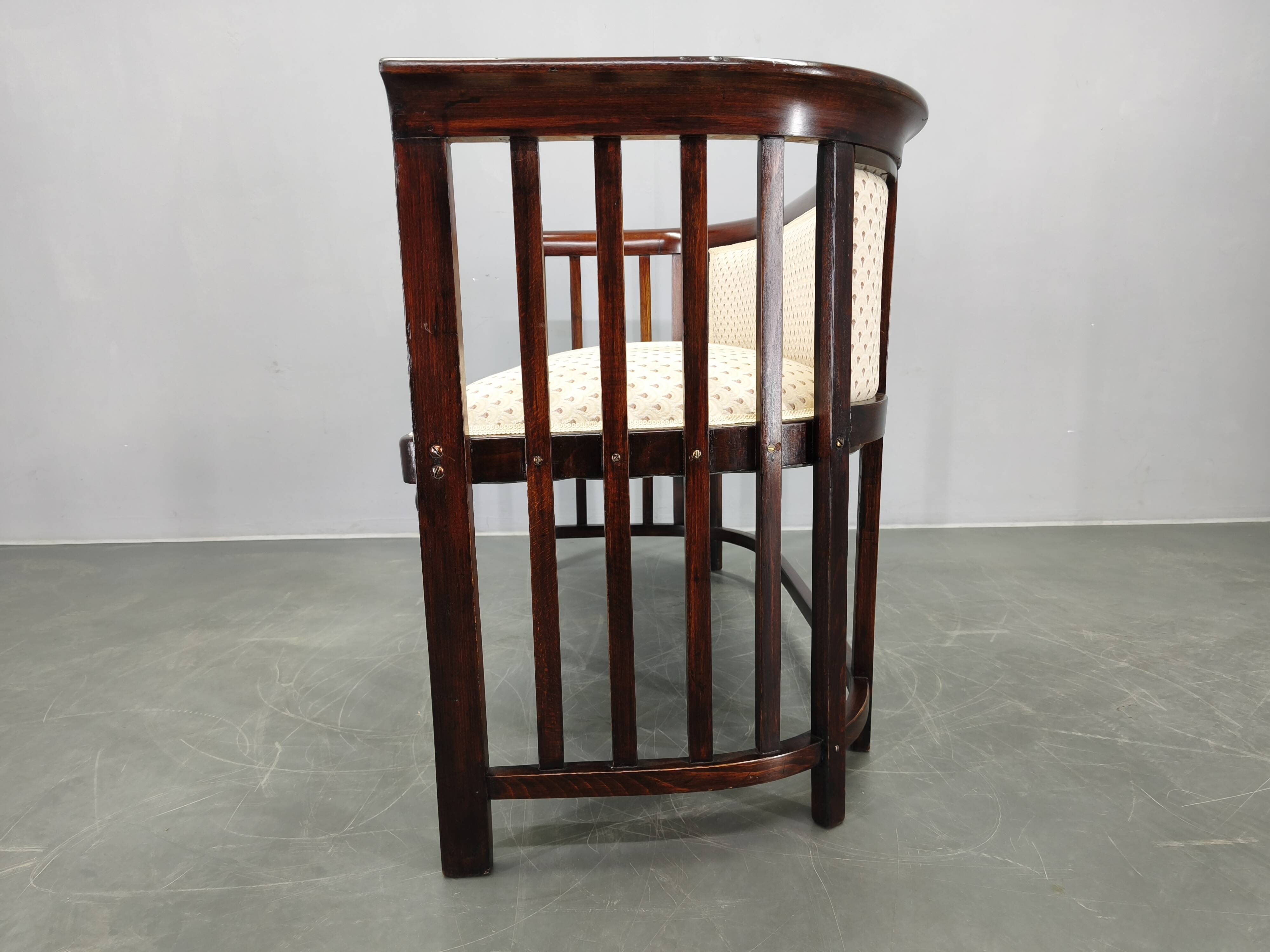 Josef Hoffmann Attributed Beech Sofa, Vienna Secession, 1920s