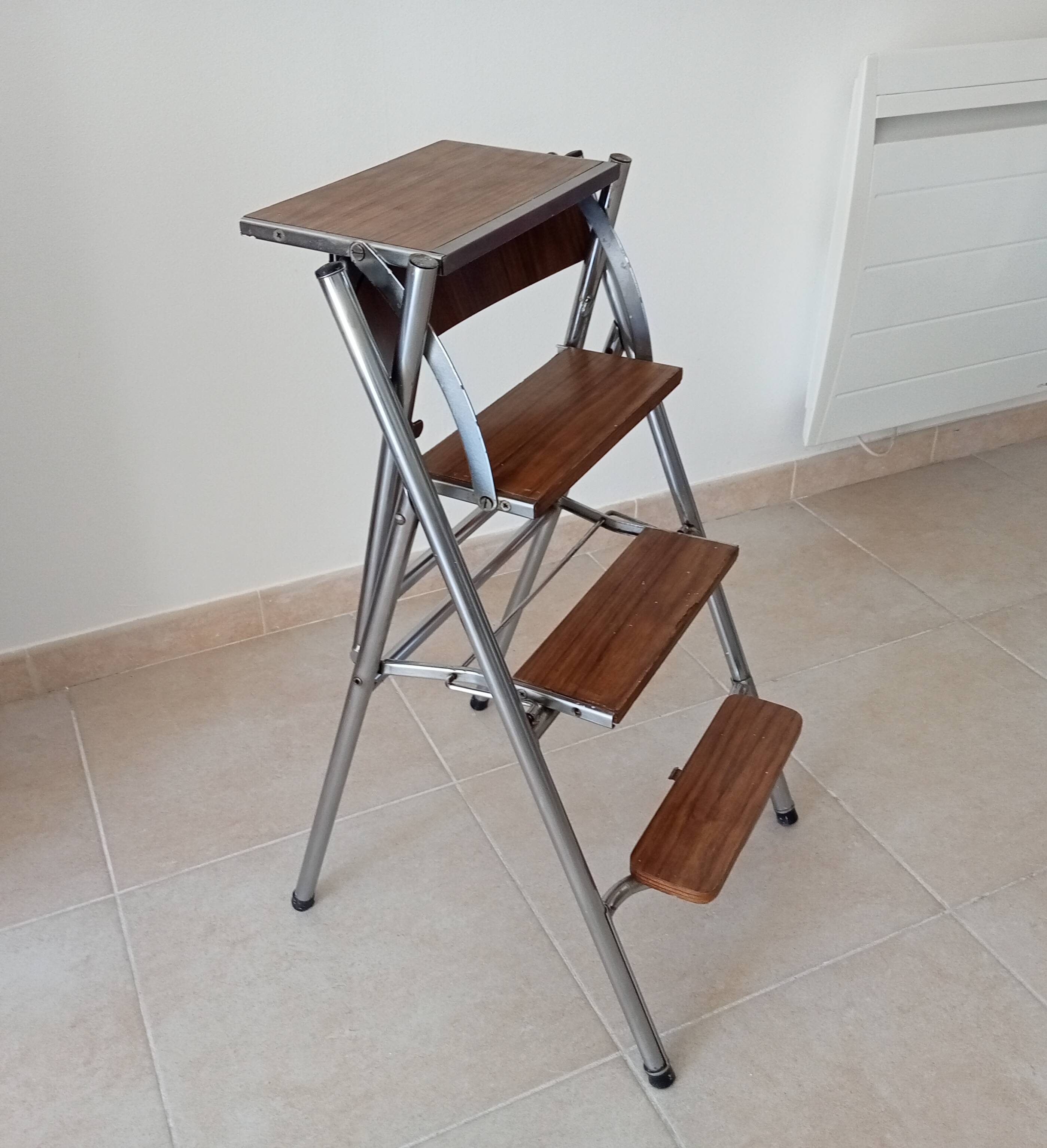 Stepladder vintage formica chair 70s/80s