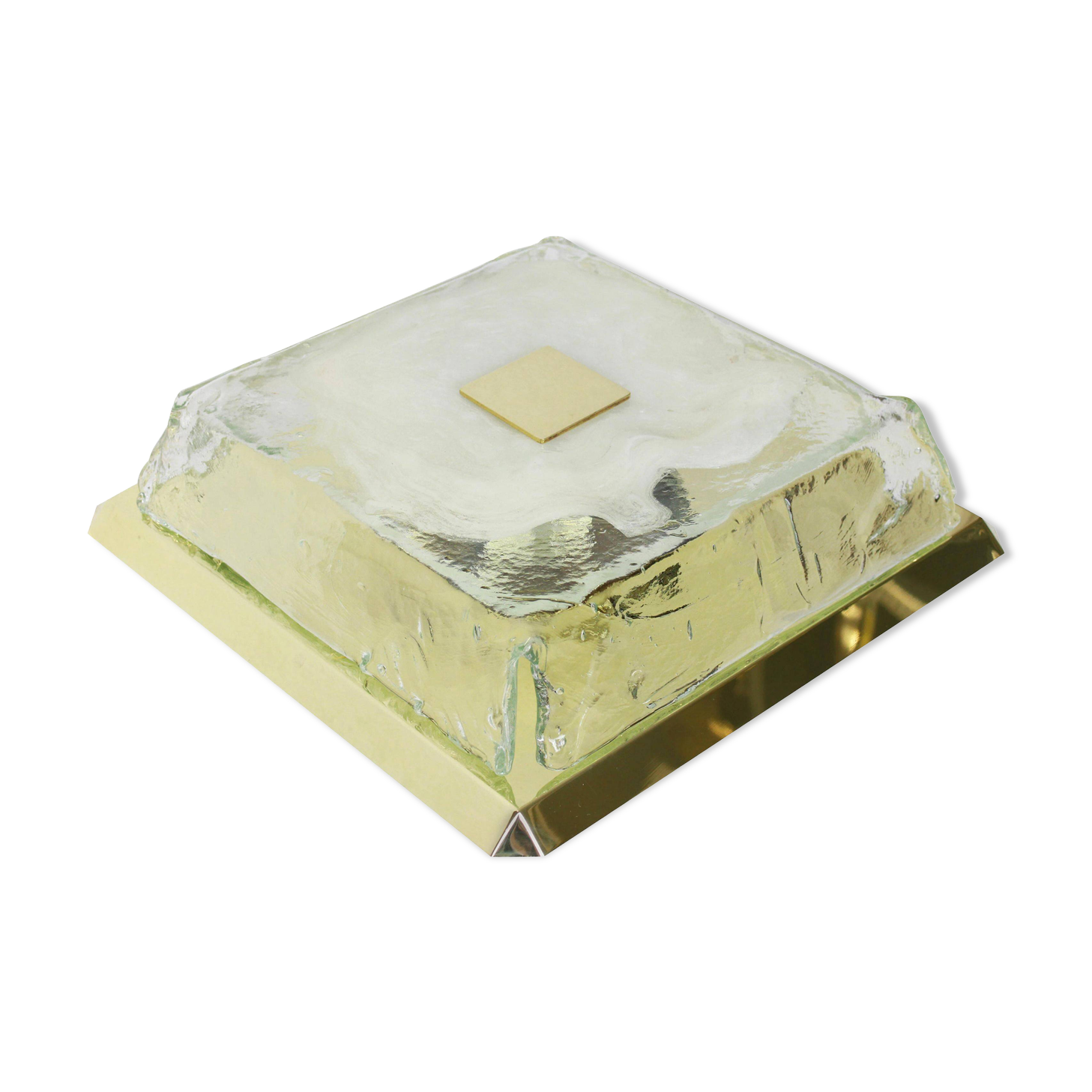 Square ceiling light Kalmar in organic Murano glass, Austria, 1960s.