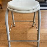 Metal and wood tabouret