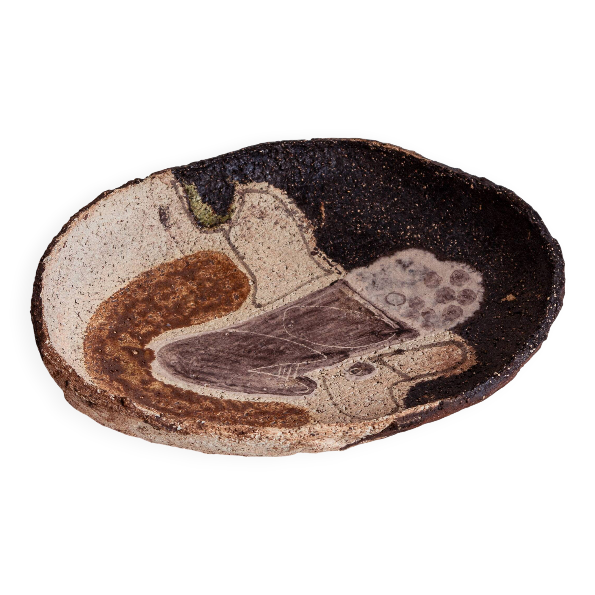 Bowl, centerpiece or fruit bowl, Cianciolo Ceramiche, Sicily, 1960/70