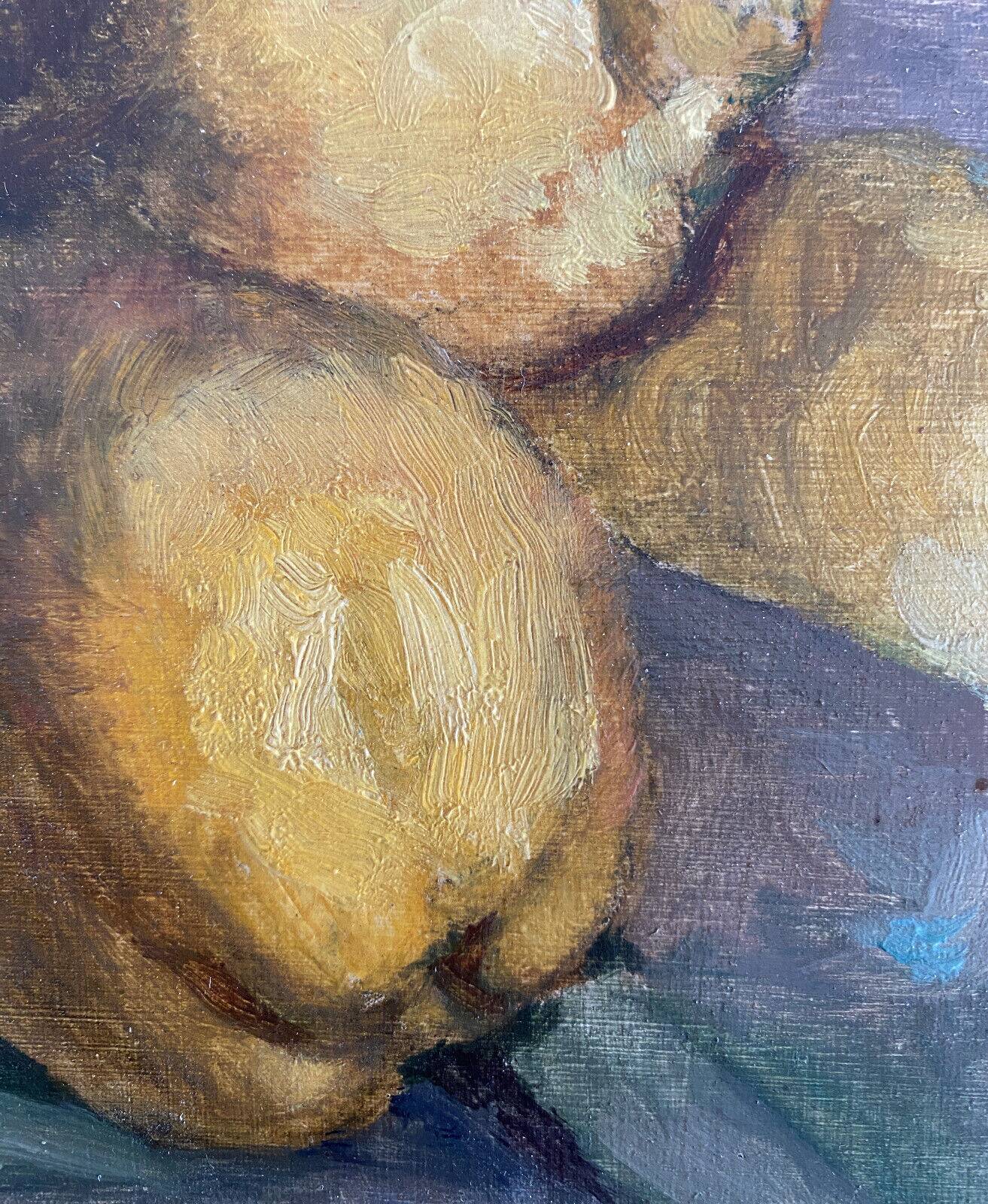 HSP painting "Clos Fleuri - Pears" signed P. Toutain (?) + frame