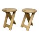 Pair of folding stools