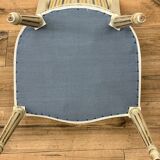 2 convertible armchairs and 2 Louis XVI style chairs