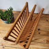 Light wood magazine rack