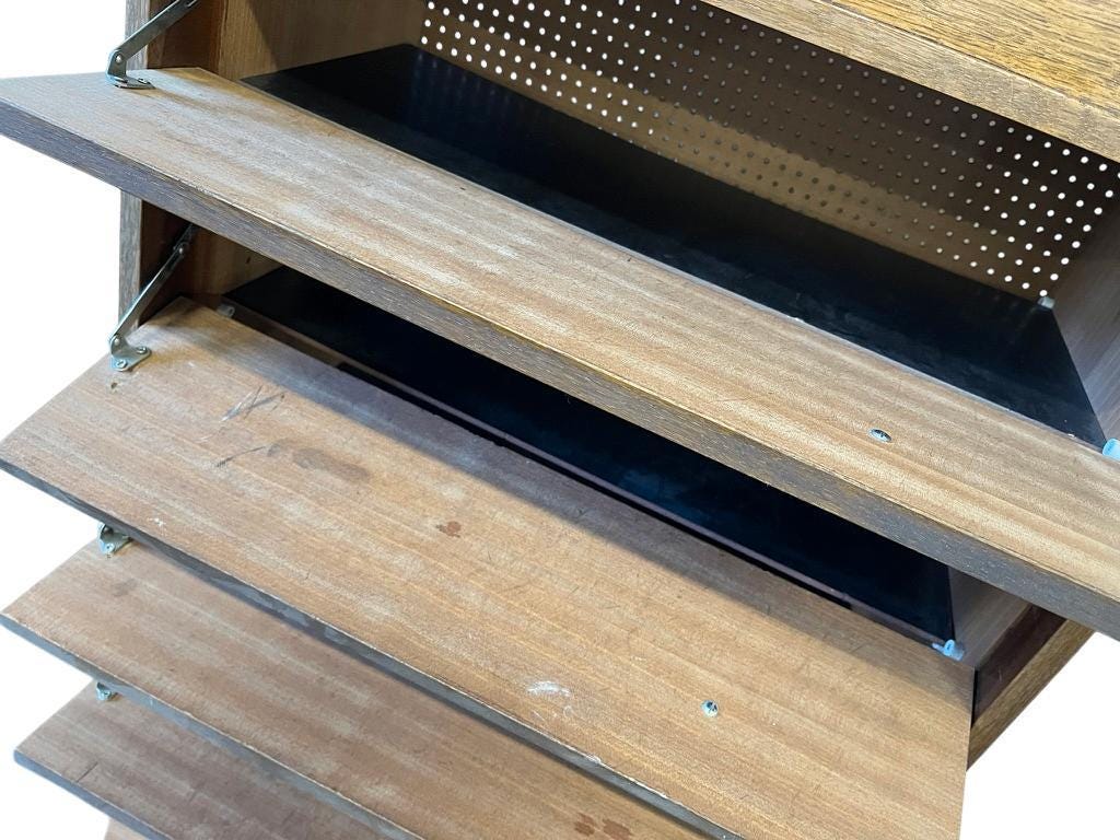 Vintage shoe cabinet / drop-leaf cabinet