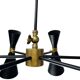 Mid Century Modern Brass Bow Tie Chandelier | 6 Arms Ceiling Light Fixture