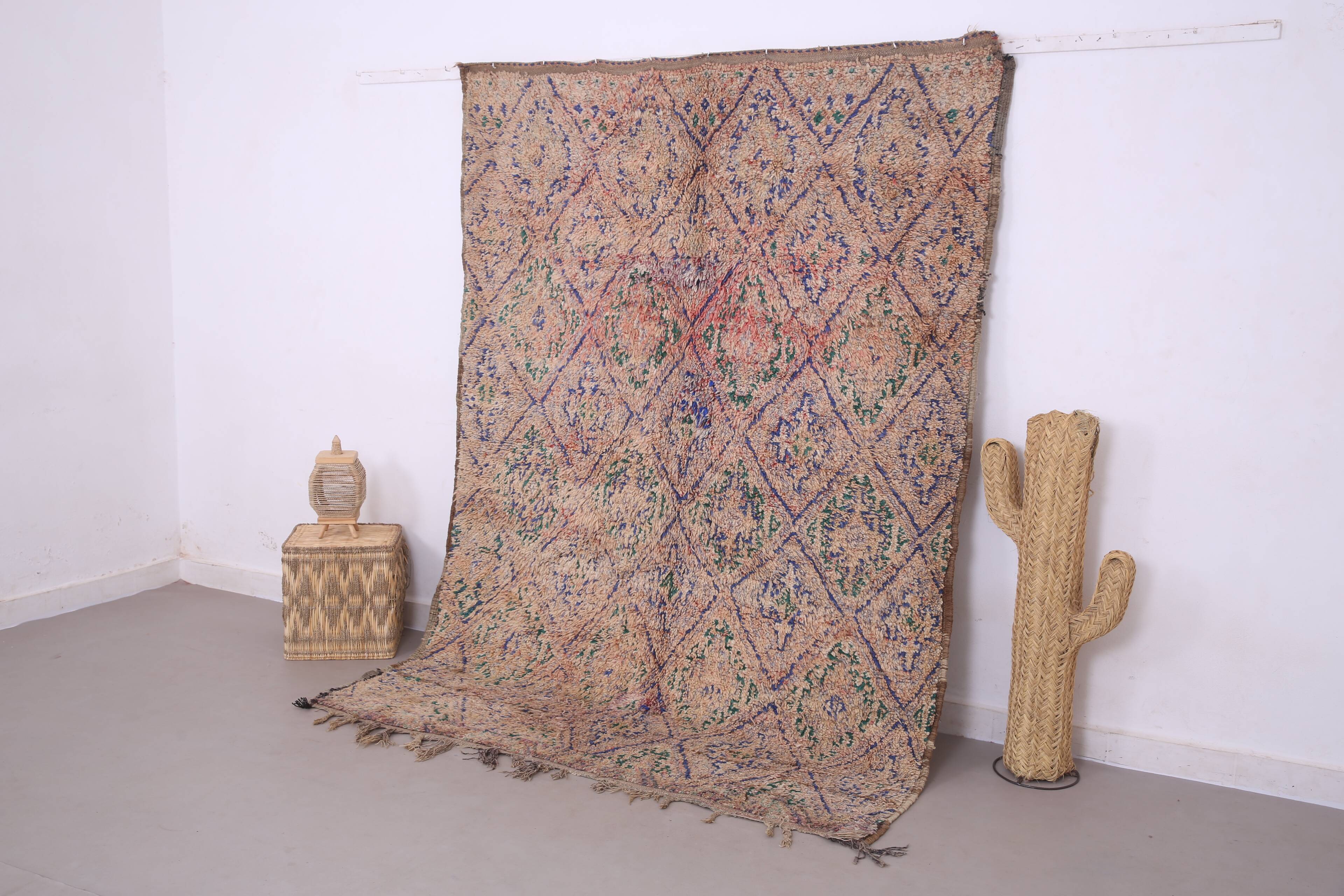 Vintage Moroccan Rug 183 x 257 cm - Berber Wool Rug - Handmade Bohemian Rug