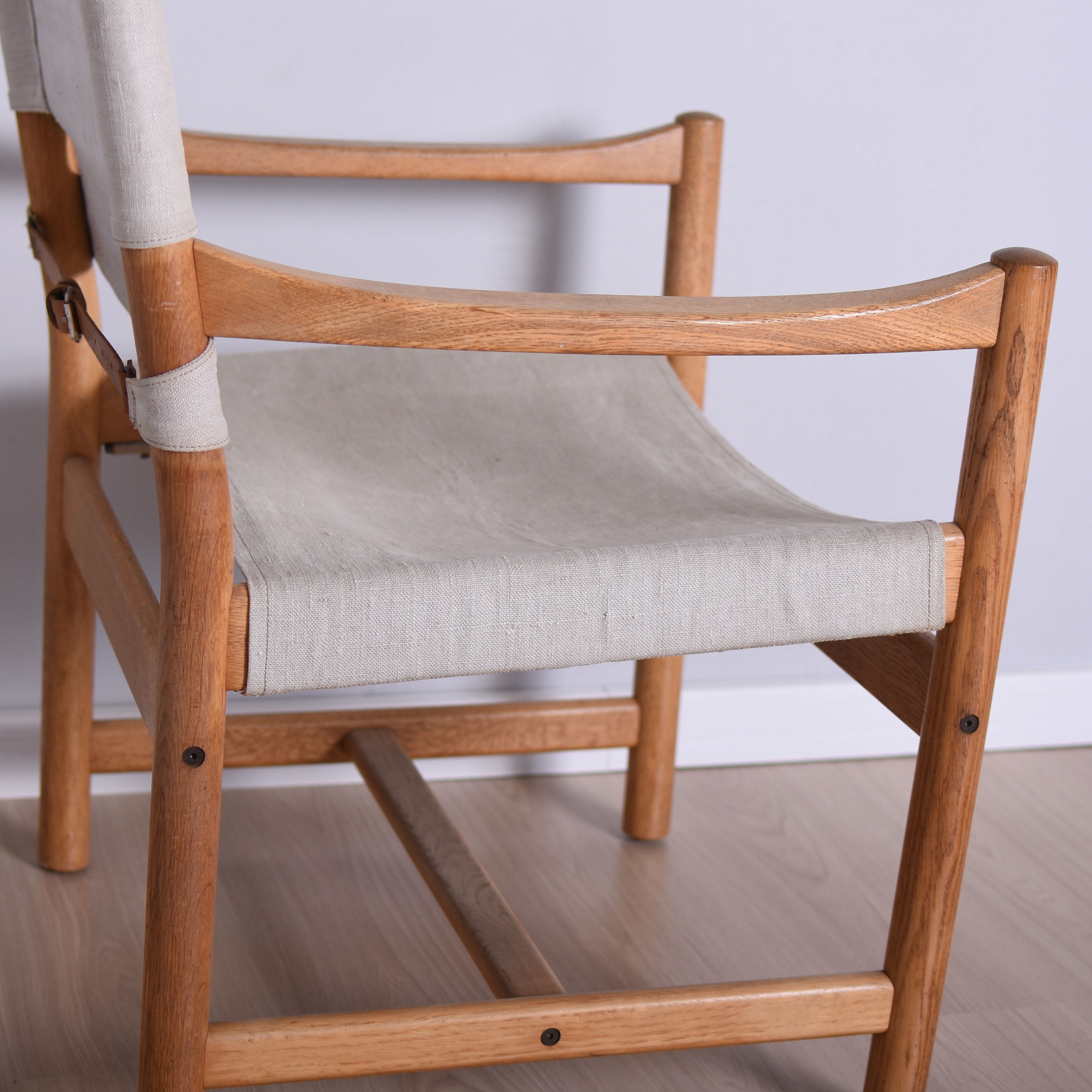 Canvas & oak armchair by Ditte & Adrian Heath, 1960s