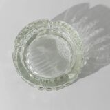 Vintage Murano Glass Ashtray, Pale Green Seafoam Clear Glass, 1950s Italian Mid-Century Glass Décor