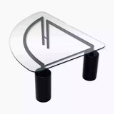 80s coffee table in metal and glass