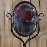 Thonet style curved wood bathroom cabinet