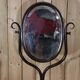 Thonet style curved wood bathroom cabinet