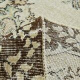 6x9 Light Green & Beige Turkish Vintage Rug, 173x267Cm