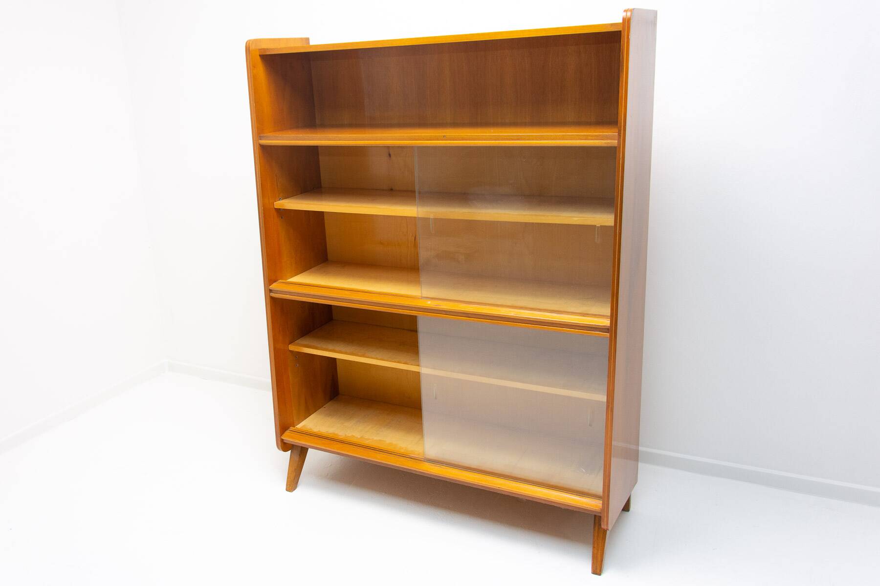 Mid century walnut bookcase by František Jirák, 1960´s, Czechoslovakia