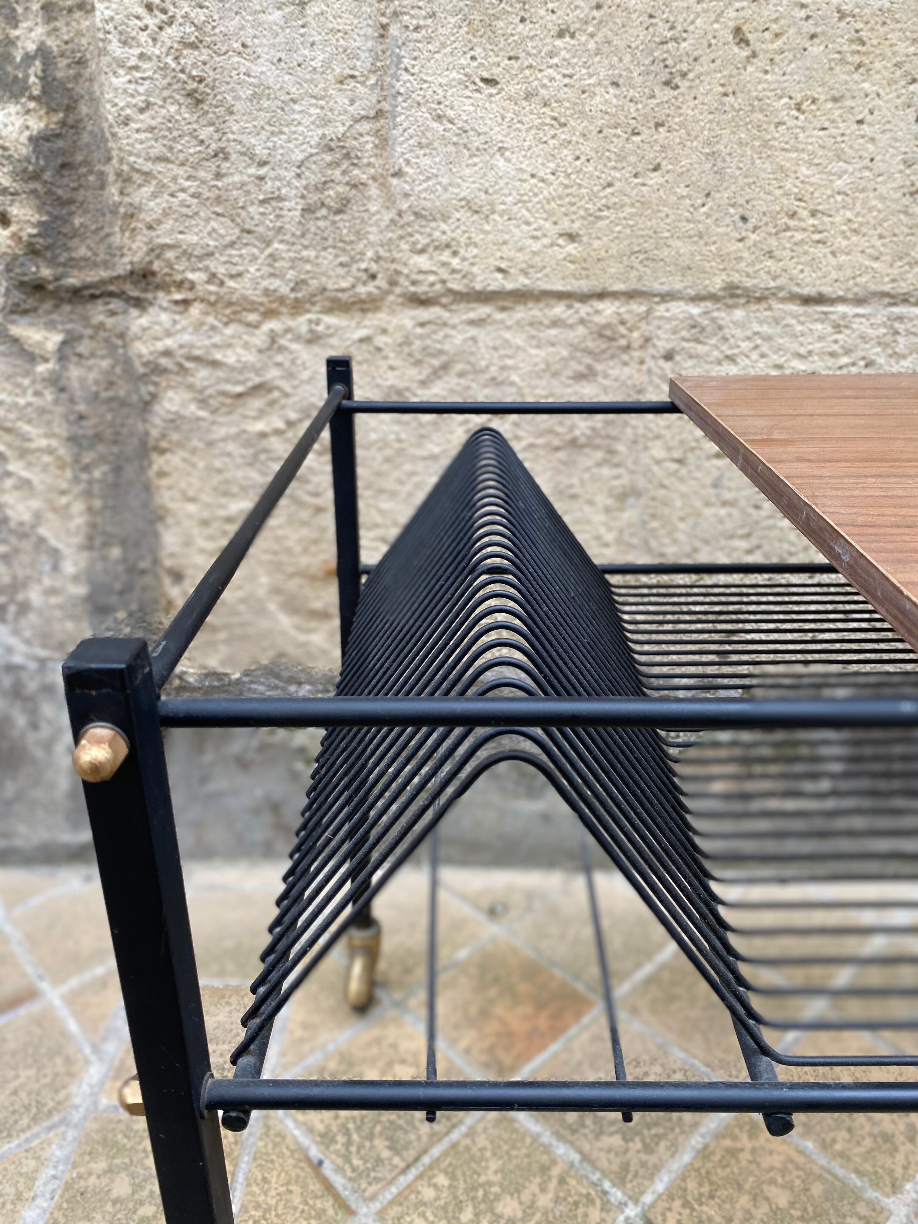 Vinyl row coffee table