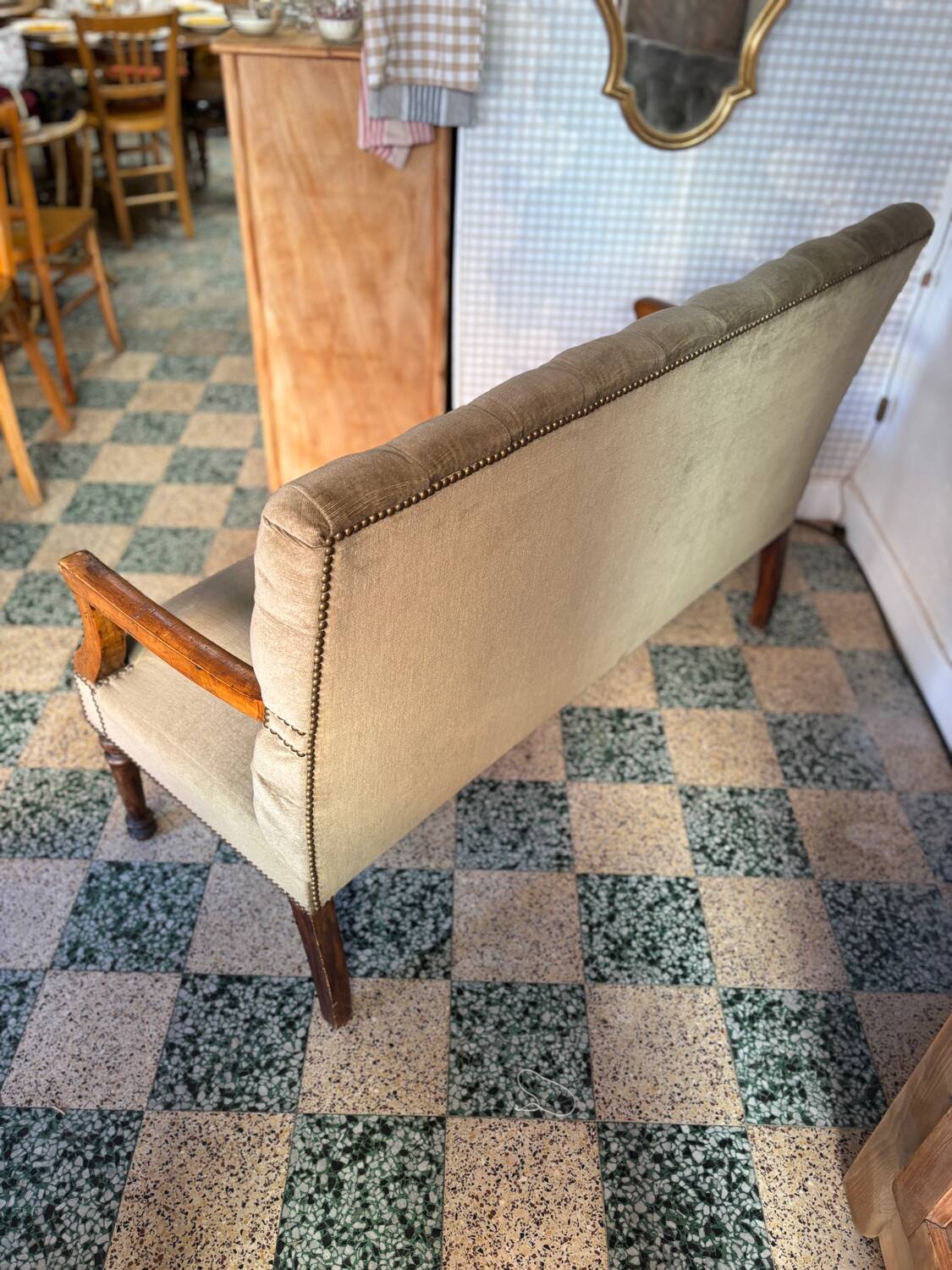Banquette en velours
