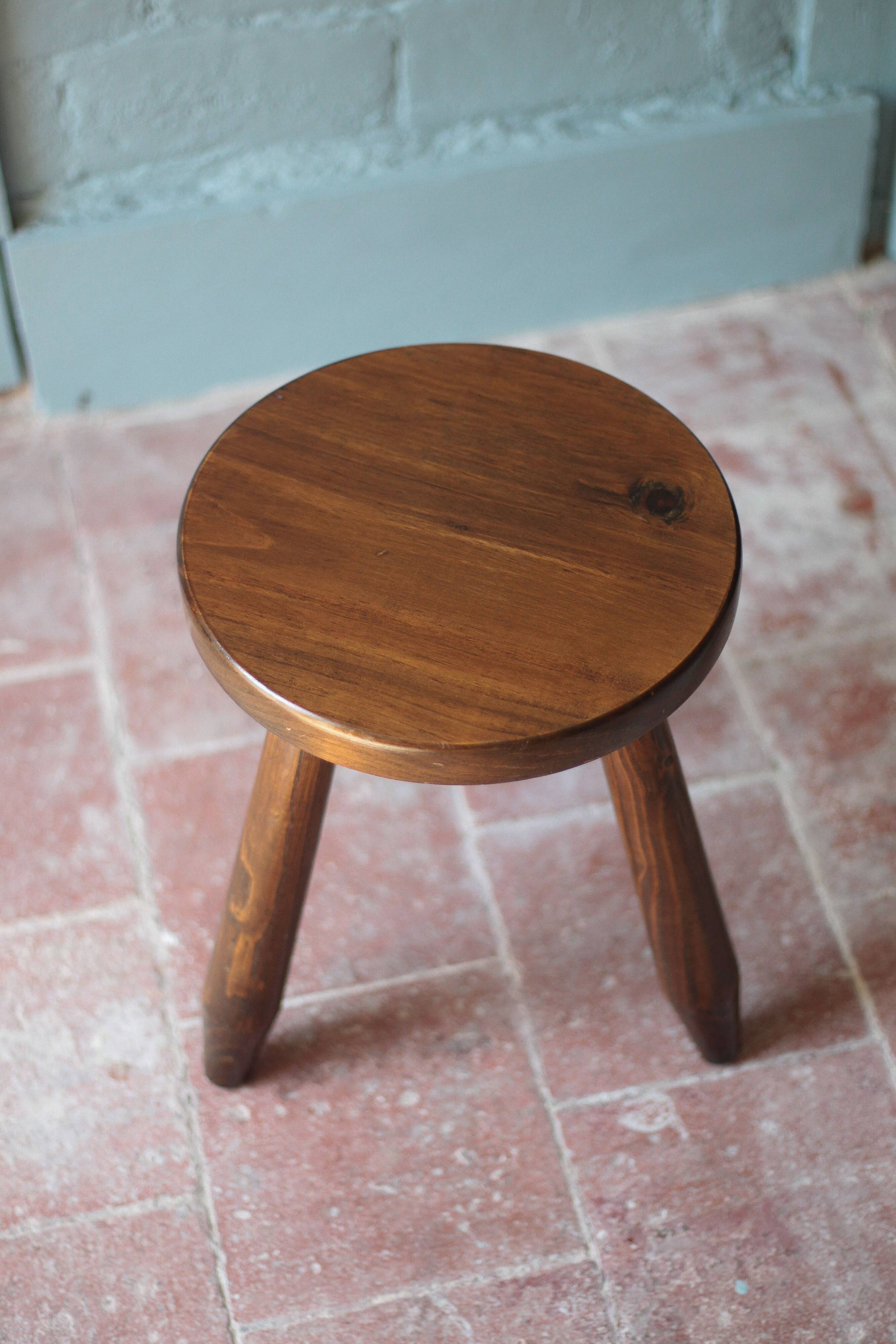 Vintage stool, tripod wooden stool, occasional stool, plant stand,