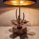 Nenuphar table lamp in bronze and brass by Maison Charles, 1960s.
