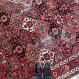 Antique carpet persian bakhtiari handmade 223cm x 301cm 1930s